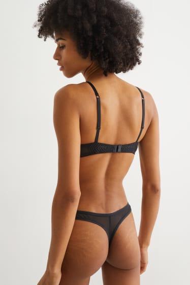 Femmes - Soutien-gorge à armature - PLUNGE - push-up - noir