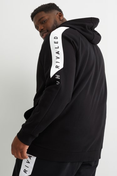 Hombre - Sudadera con cremallera y capucha - negro