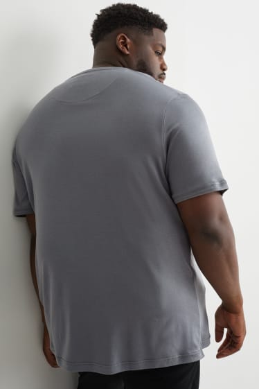Hommes - T-shirt - coton Pima - gris foncé