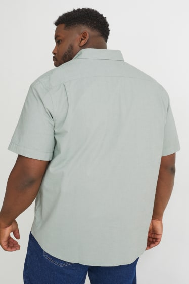 Herren - Oxford Hemd - Regular Fit - Button-down - grün-melange