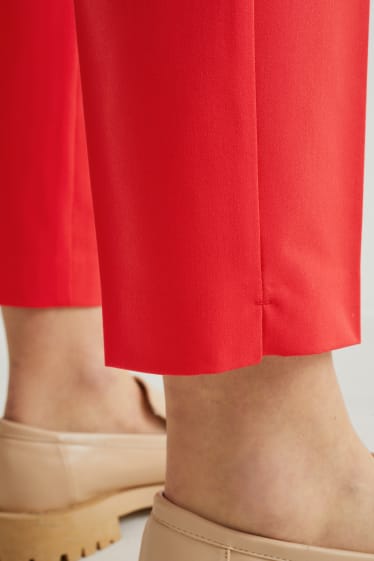 Mujer - Pantalón de oficina - mid waist - regular fit - rojo