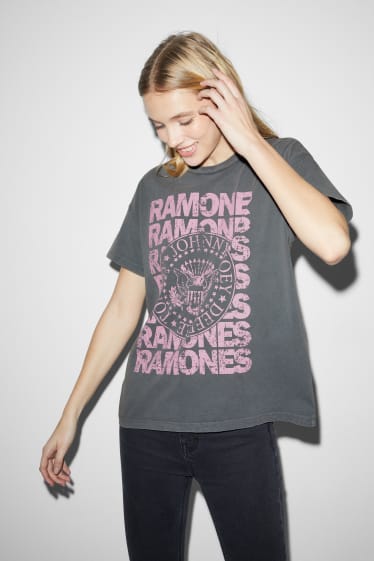 Jóvenes - CLOCKHOUSE - camiseta - Ramones - gris