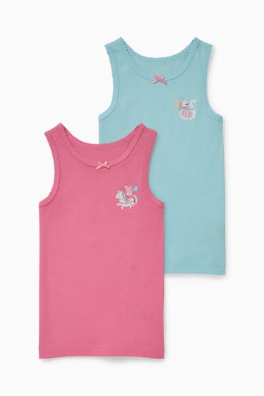 Enfants - Lot de 2 - Peppa Pig - maillots de corps - rose