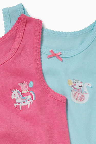 Enfants filles - Lot de 2 - Peppa Pig - maillots de corps - rose