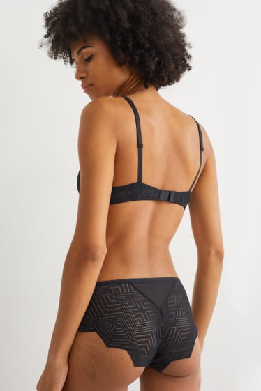 Femmes - Soutien-gorge à armature - DEMI - ampliforme - noir