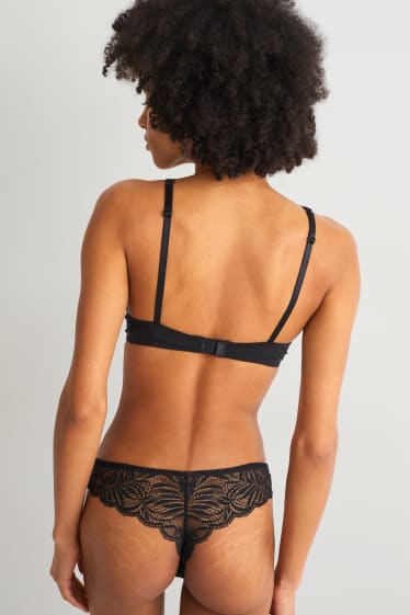 Femmes - Soutien-gorge avec armatures - DEMI - ampliforme - noir