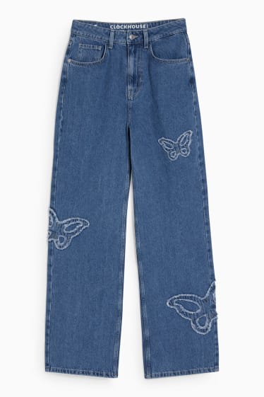 Damen - CLOCKHOUSE - Straight Jeans - High Waist - jeansblau