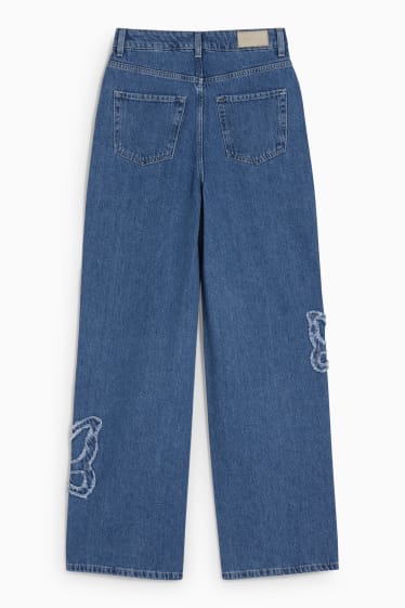 Dames - CLOCKHOUSE - straight jeans - high waist - jeansblauw