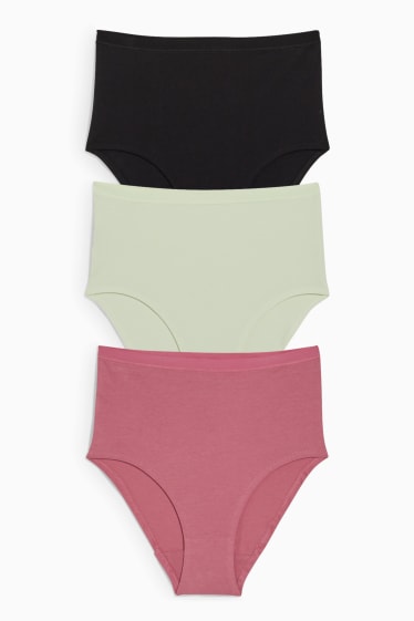 Donna - Confezione da 3 - slip - rosa scuro