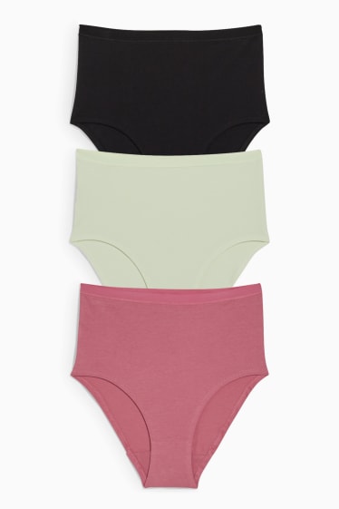 Damen - Multipack 3er - Slip - dunkelrosa