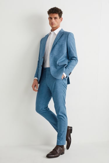 Hommes - Pantalon de costume - slim fit - stretch - LYCRA® - turquoise