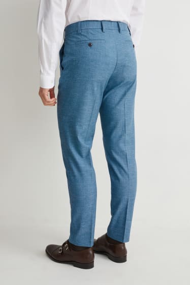 Hommes - Pantalon de costume - slim fit - stretch - LYCRA® - turquoise