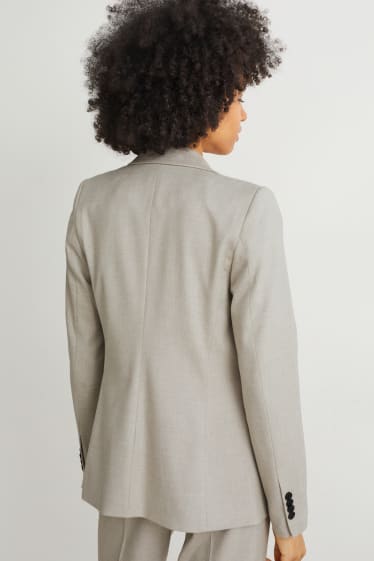 Femmes - Blazer de costume - cintré - gris clair chiné