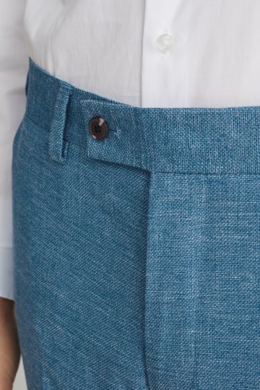 Hommes - Pantalon de costume - slim fit - stretch - LYCRA® - turquoise