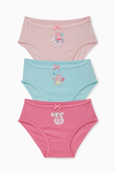 Enfants filles - Lot de 3 - Peppa Pig - culottes - rose