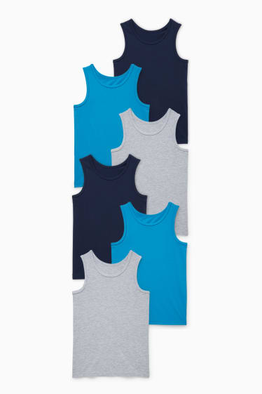 Kinder Buben - Multipack 6er - Singlet - dunkelblau