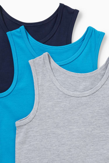 Kinder Buben - Multipack 6er - Singlet - dunkelblau