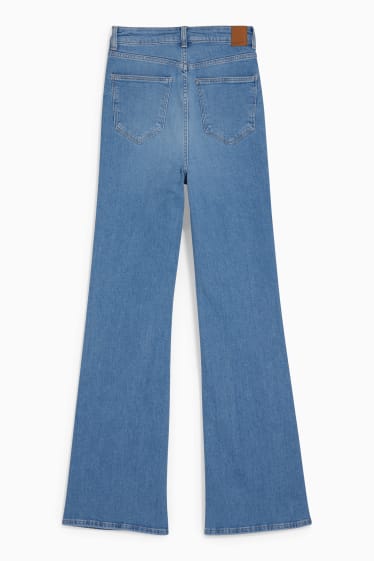 Dames - Flared jeans - high waist - jeanslichtblauw