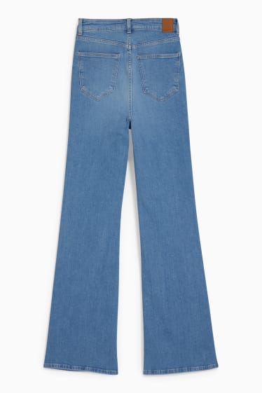 Women - Flared jeans - high waist - denim-light blue