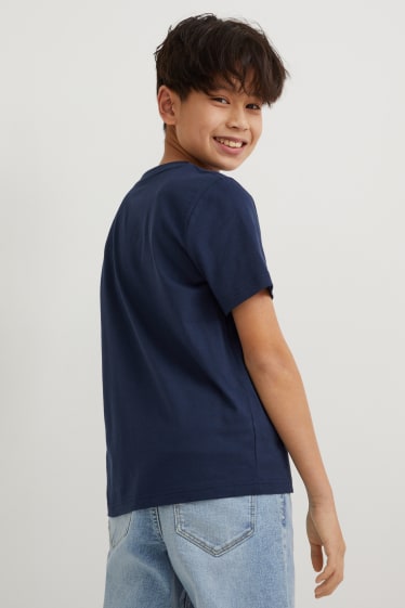 Enfants garçons - Lot de 2 - T-shirts - bleu foncé