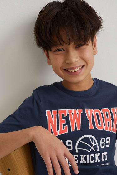 Enfants garçons - Lot de 2 - T-shirts - bleu foncé