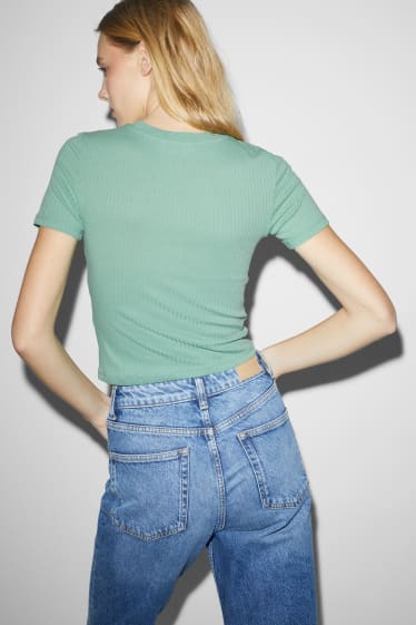Jóvenes - CLOCKHOUSE - camiseta crop - verde claro