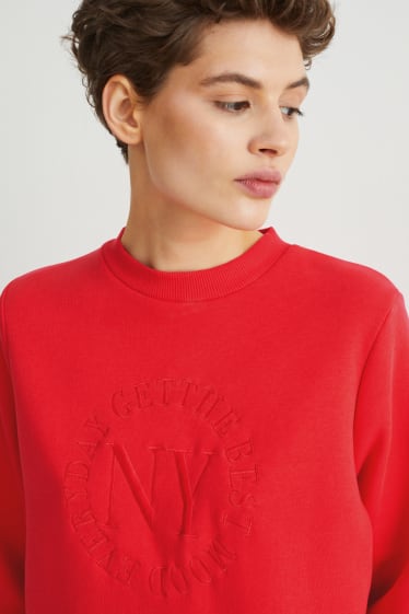 Femei - Tricou cu mânecă lungă - roșu