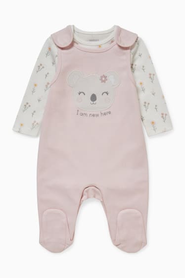 Baby Mädchen - Strampler-Set - 2 teilig - rosa