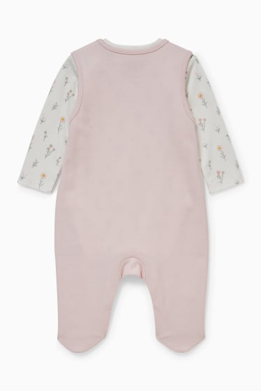 Baby Mädchen - Strampler-Set - 2 teilig - rosa