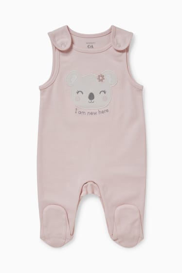 Baby Mädchen - Strampler-Set - 2 teilig - rosa