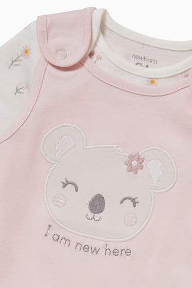 Baby Mädchen - Strampler-Set - 2 teilig - rosa