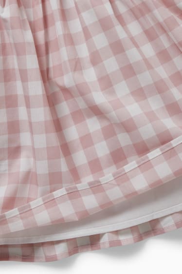 Baby: meisjes - Babyjurkje - geruit - roze