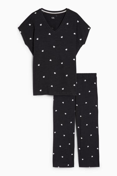 Women - Pyjamas - patterned - dark gray