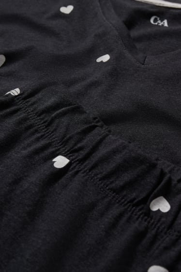 Women - Pyjamas - patterned - dark gray