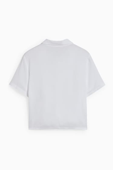 Damen - CLOCKHOUSE - Crop Bluse - weiß