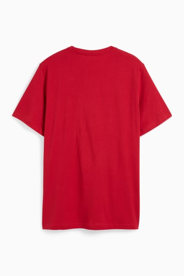 Mężczyźni - T-shirt - ciemnoczerwony