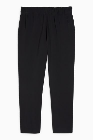 Dona - Pantalons de tela - high waist - regular fit - negre