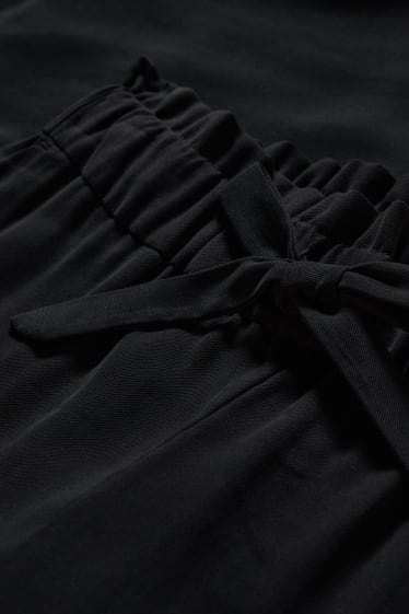 Damen - Stoffhose - High Waist - Regular Fit - schwarz