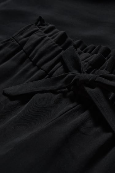 Dona - Pantalons de tela - high waist - regular fit - negre