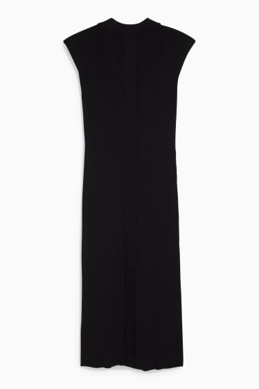 Dames - Gebreide jurk - zwart