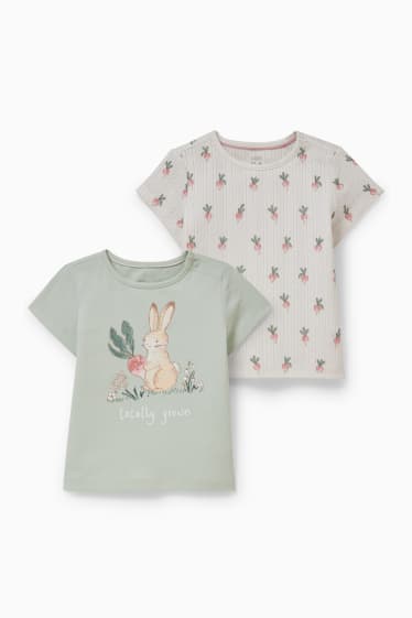 Baby Mädchen - Multipack 2er - Baby-Kurzarmshirt - mintgrün