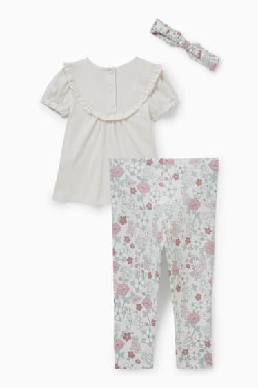 Babys - Baby-outfit - 3-delig - crème wit