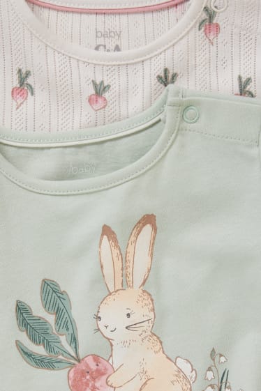 Babys - Set van 2 - baby-T-shirt - mintgroen