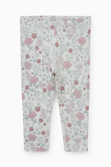 Baby: meisjes - Baby-outfit - 3-delig - crème wit