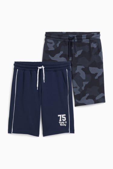 Kinder Jungen - Multipack 2er - Sweatshorts - dunkelblau