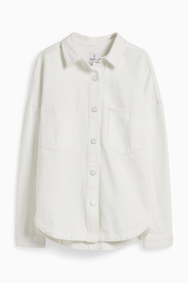Damen - CLOCKHOUSE - Shacket - cremeweiss