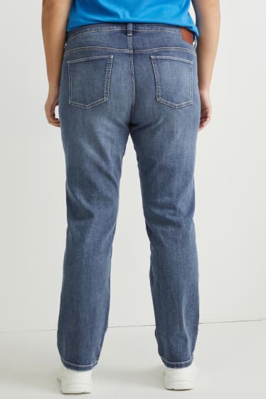 Women - Slim jeans - mid-rise waist - LYCRA® - blue denim