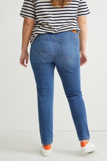 Damen - Slim Jeans - Mid Waist - Shaping-Jeans - LYCRA® - helljeansblau