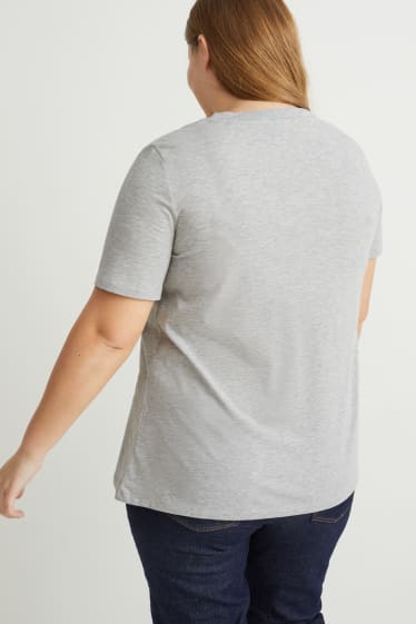 Femmes - T-shirt - gris clair chiné