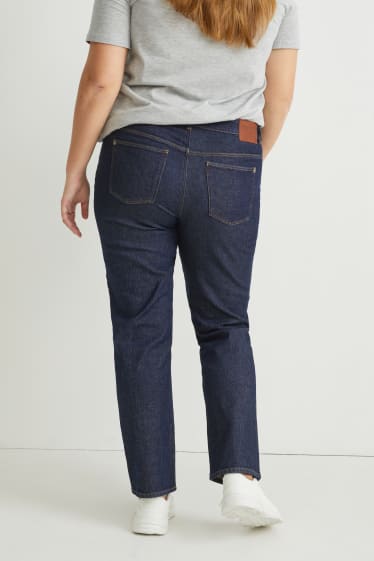 Kobiety - Straight jeans - wysoki stan - LYCRA® - dżins-ciemnoniebieski